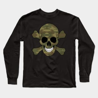 Camouflage Skull And Crossbones Long Sleeve T-Shirt